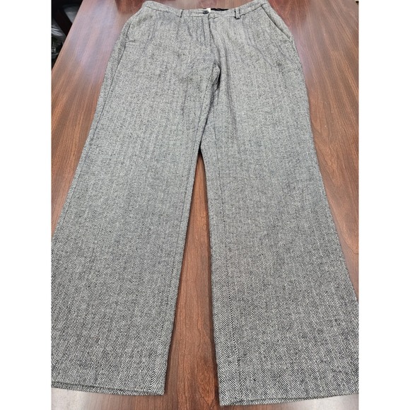 L.L. Bean Pants - LL Bean Womens 10 Regular Gray Classic Fit Pleated Dress Trousers Pants Work